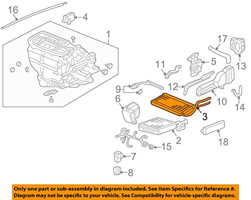 Restricted Heater Core or Radiator Causes Poor Heating or Engine Overheating - 2003-2005 Honda Element 3 Genuine Honda 79110-S9A-A01 Heater Core Sub-Assembly