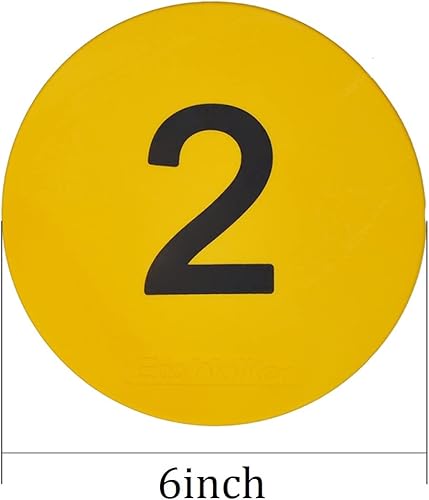 Miniatura 8 de Marcadores de puntos numerados de 6 pulgadas, material TPE antideslizante para el suelo, impermeable, para marcas de campo y cancha, fitness,