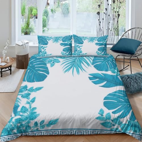 Housse de couette léger et résistant en microfibre imprimé tropical 220x240cm