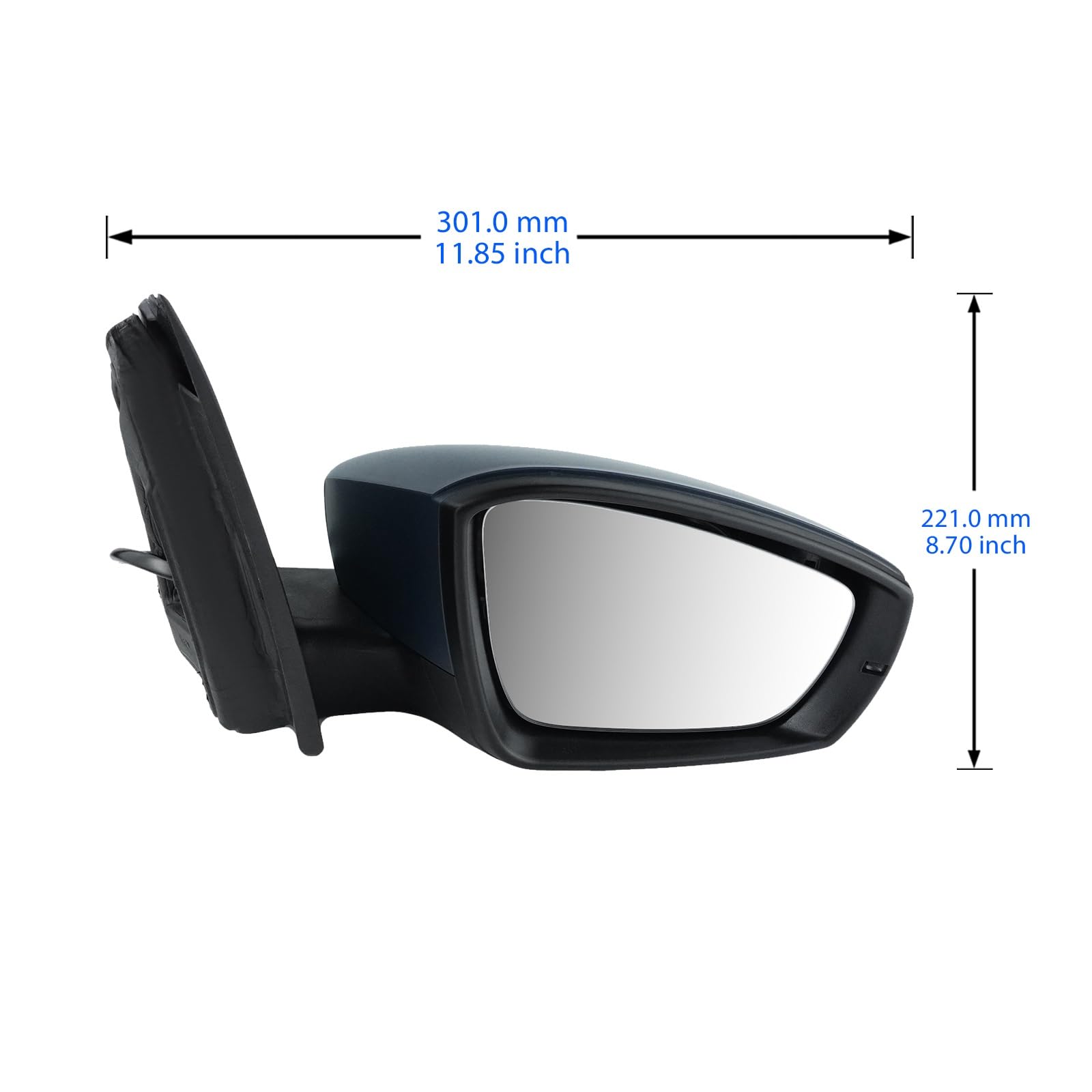 Per VW Per Polo Per MK5 6R Hatch 2009-2018 Lato Destro Retrovisore Ala Porta Specchio Elettrico Primer Base Trucco Retrovisore Esterno Elettrico