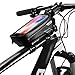 Bici Borse Bicicletta Telaio Anteriore Borsa Impermeabile Manubrio Ciclismo Top Tubo Pannier Touch Screen Grande Capacità Borse Biciclette Accessori Bici Adatto per Telefoni Sotto 6.5 Pollici