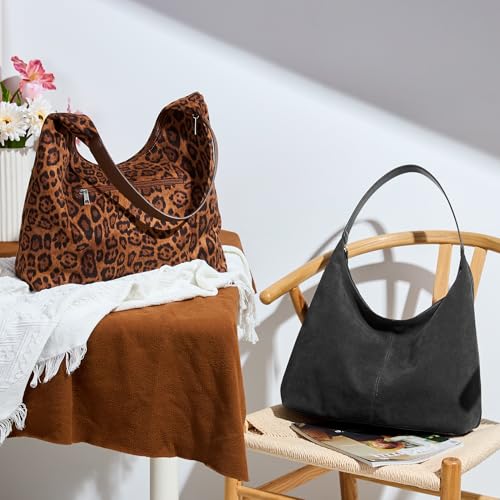 Image of KALIDI Casual Tote Bag Vegan Leather Hobo Zipper Work Bag Weekender Shoulder for Women Shoulder Travel Purse