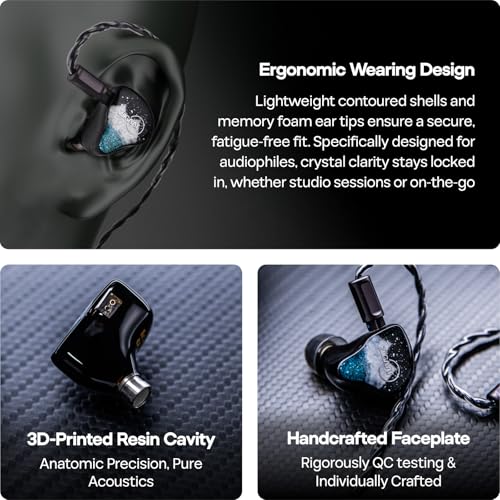 Image of Linsoul ZiiGaat Horizon in Ear Monitor, 1DD+2BA+2 Planar HiFi Wired Earbuds, Studio-Grade IEM Earphones, Natural Balanced Tuning with Buttery-Smooth Treble Extension for Musicians Audiophiles