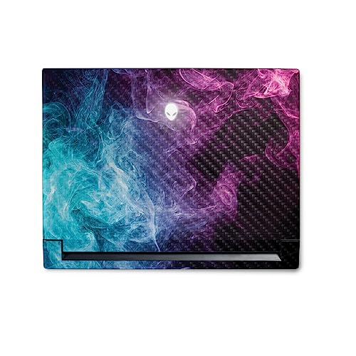 Image of MightySkins Carbon Fiber Skin Compatible with Alienware M18 R1 (2023) Full Wrap Kit - Mystic Smoke | Protective, Durable Textured Carbon Fiber Finish | Easy to Apply & Change Styles | Made in The USA