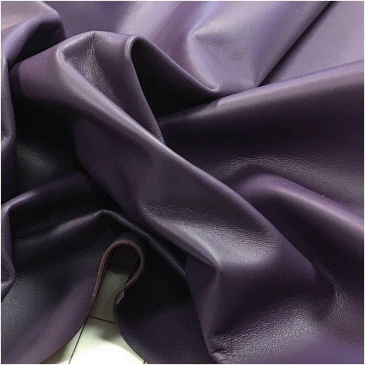 Whole Nappa Soft Premium Quality Sheepskin Genuine Leather Hide- NO Holes & Marks 6-9 sq.ft (0.75 sq Meter) (Purple)