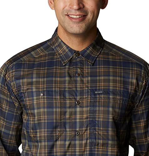 Image of Columbia Men Omni-Shade Silver Ridge Utility Lite Plaid Hiking and Trekking Long Sleeve Shirt