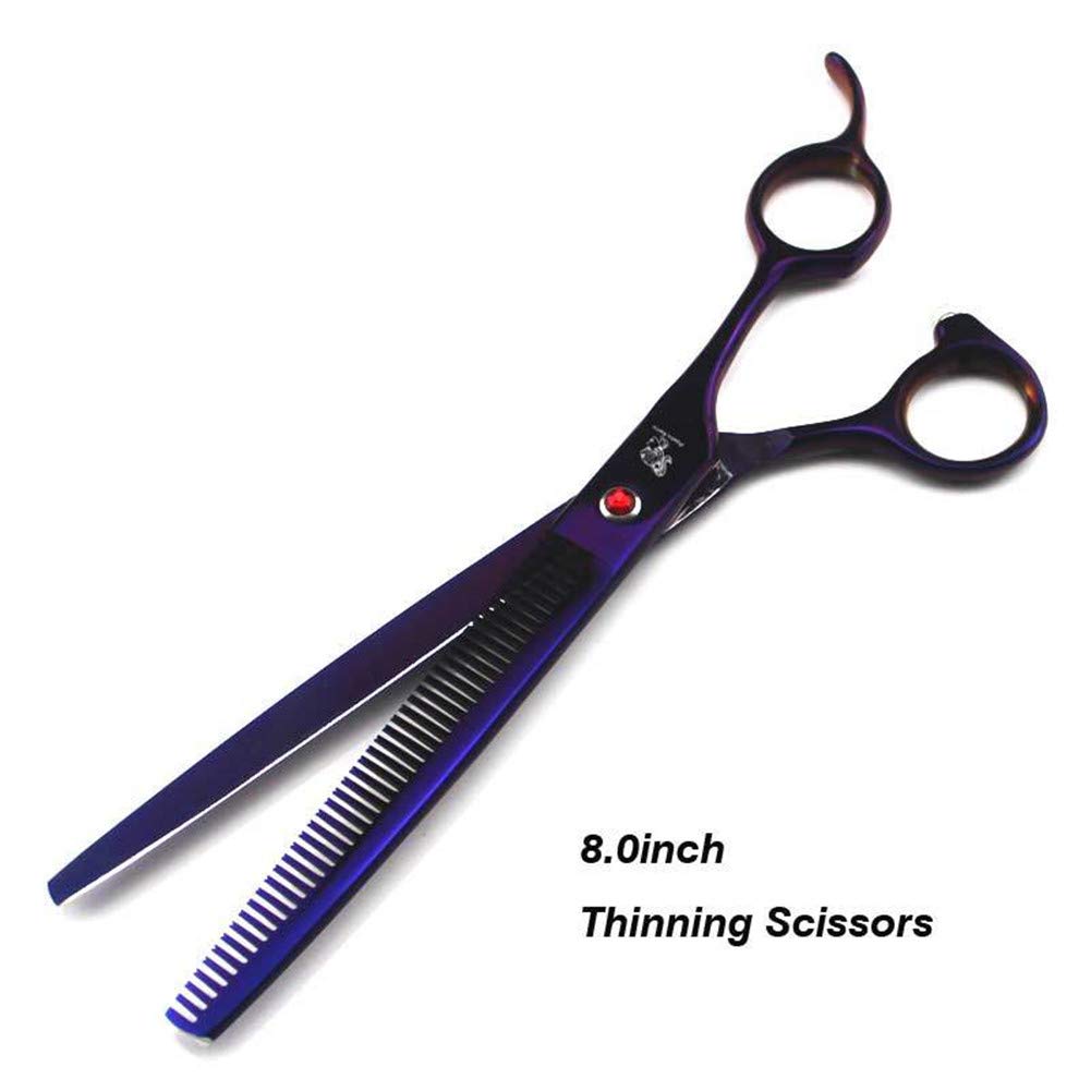 DESAV Set De Ciseaux De Toilettage Professionnel De 6,0 Pouces pour Chien De Compagnie, Cisailles Droites Ciseaux Courbés pour Chat, Kit De Coupe Durable Léger pour Animaux Coupe De Cheveux