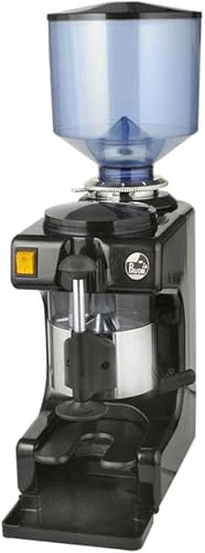 La Pavoni Molinillo de café comercial, grande de 2.2 libras, manipulador integrado de 2.283in, rojo y acero inoxidable