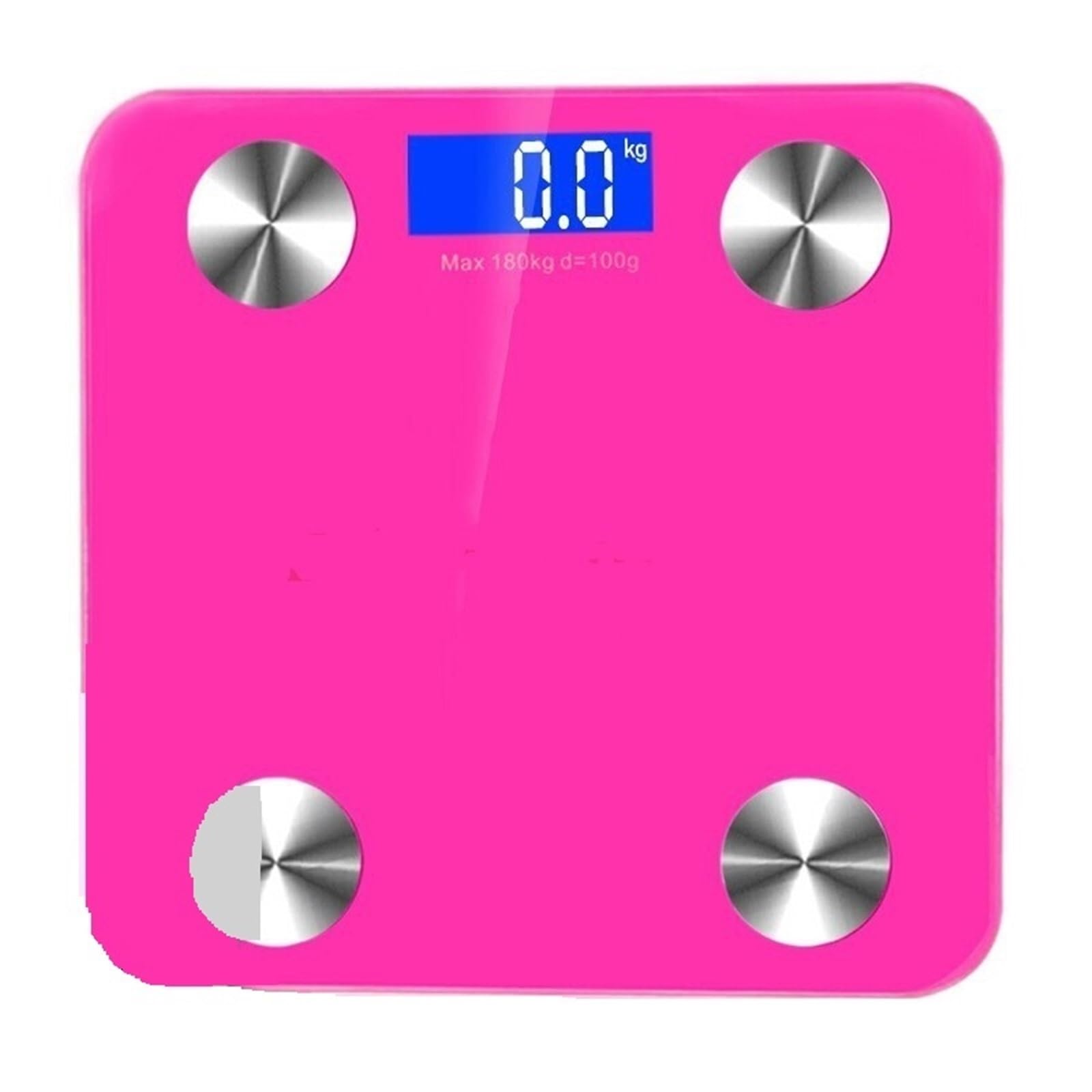Escala De Grasa Corporal Inteligente Bluetooth Con Preciso FáCil De Leer(Pink)