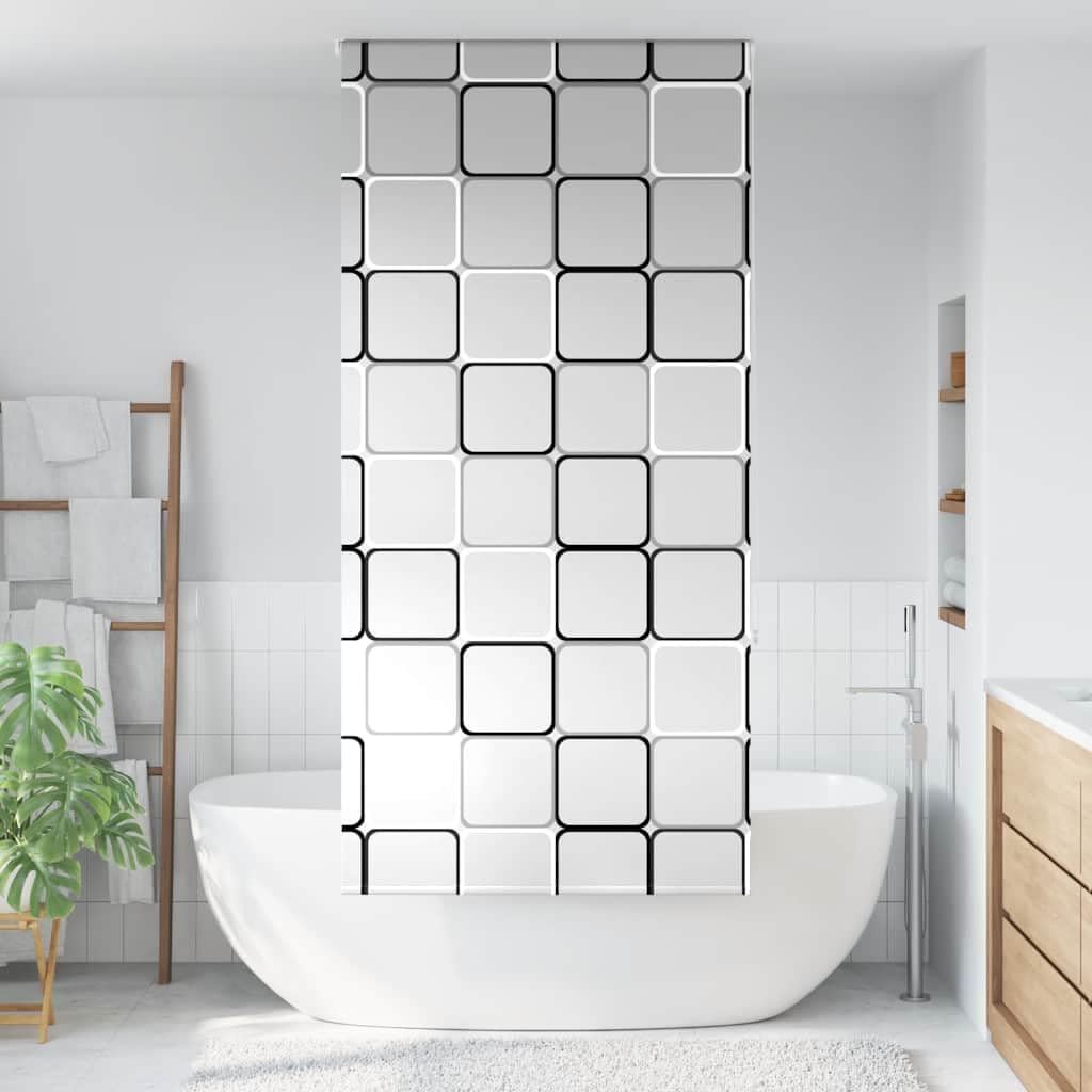 Estor Enrollable para Ducha Tela 100x240 cm con Soporte y Cadena, Resistente al Agua, privacidad y Control de luz, fácil de Instalar en baño, Dormitorio, Cocina o balcón