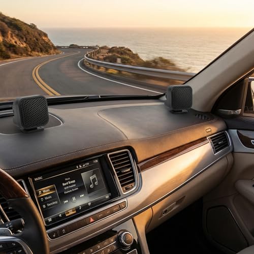 Auto Audio Lautsprecher, Autoradio Aufbaulautsprecher, Universal 12V DC Super Power Lautsprecher für lautes Autoradio, 1 Paar