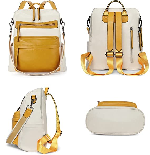 Image of Women High Qulity Multipurpose Backpack Handbag Purse, Travel Backpack Shoulder Bag for Ladies,Girls,Unisex