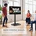 FITUEYES 2pcs Rolling TV Stand with Power Outlet - Mobile TV Stand for 32-75 Inch TVs, Landscape to Portrait Rotating, ±20° Swiveling, Height Adjustable TV Cart Hold Up to 88 Lbs Max VESA 400x600mm