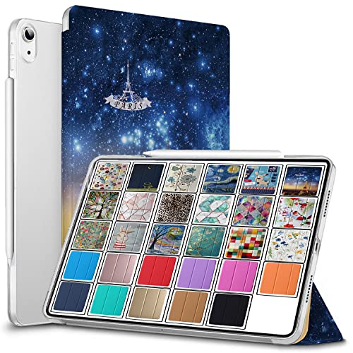 Image of DuraSafe Cases for iPad PRO 11 Inch 1 Gen 2018 [ PRO 11 1st ] A1980 A1934 A2013 A1979 MU0T2HN /A MU0Y2HN /A Printed Slim Lightweight Protective PC Dual Angle Stand Clear Flip Back Cover - Paris Night