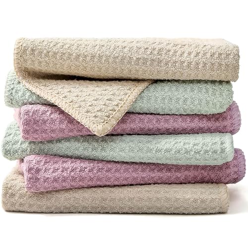 EubooTree Barista Towels 6 Pack, Microfiber Professtional Coffee Cleaning Cloths, Espresso Machines Accessories for Steam Wands, Countertops and Coffee Essentials, 12”x12”