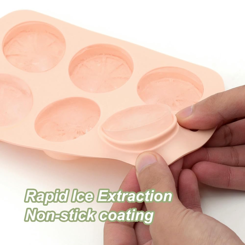 Genérico Molde de Silicona para Cubitos de Hielo, para el hogar y la Cocina, 6 moldes para Cubitos de Hielo, Ideales para postres, Galletas de Chocolate y repostería (Seis Piezas).