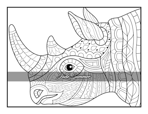 100 Animals: An Adult Coloring Book with Lions, Elephants, Owls, Horses, Dogs, Cats, and Many More! - Image 93