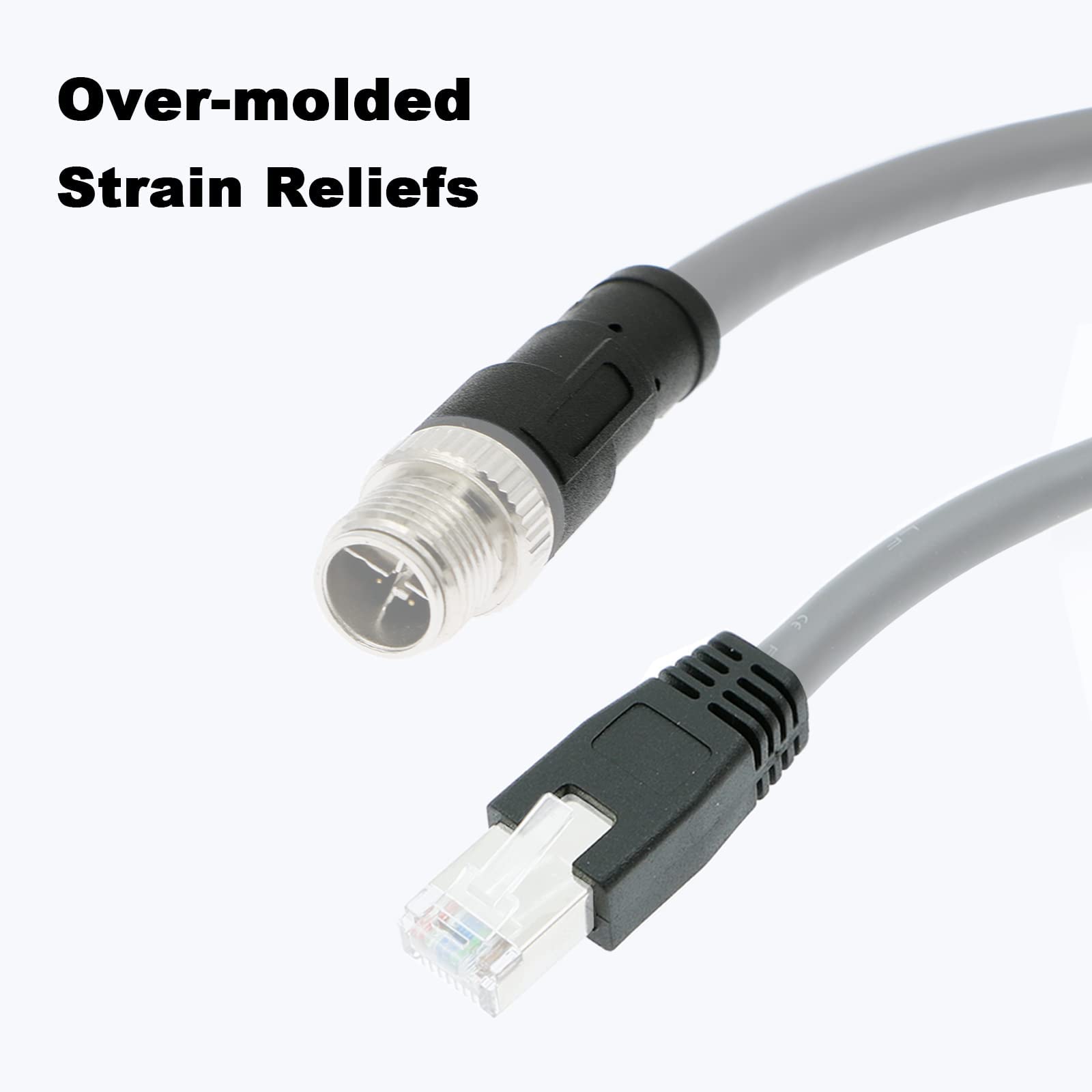 Câble Ethernet M12 8-Position X-Code vers RJ45 CCB-84901-2001-03 pour Cognex in Sight 8200 Série 8400 P67 Etanche |2M| Alvin's Cables