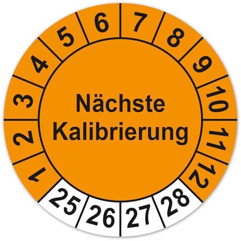 LabelTec Calibration Plates 2025-2028 Vinyl Test Stickers Calibration ...