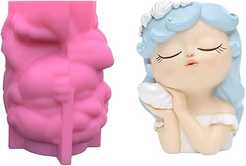 Miniatura 4 de Molde de resina de silicona para macetas de flores, 4 piezas, plantas suculentas, maceta, moldes de cemento, molde de yeso para hormigón, molde de