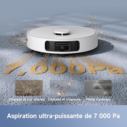 MOVA E30 Ultra Robot Aspirateur Laveur avec Vidage Automatique, Nettoyage Automatique des Serpillières, Technologie RoboSwing, Levage des Serpillières à 10,5 mm, Aspiration de 7 000 Pa