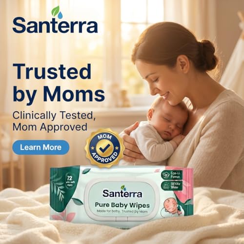 Image of Pure Baby Wipes Pack of 4 (288 Wipes) | Eco Safe formula, Extra Moisturiser, Tested by Mother's | Wipes with Chamomile, Aloe Vera & Vitamin-E |Dermatologically Tested with Alcohol-Free, Paraben-FreePure | Baby Wipes for Newborns & Infants