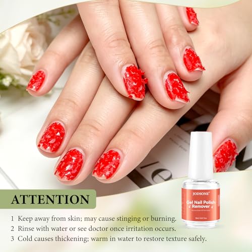 Image of JODSONE Gel Nail Polish Remover, 18ML Wide Mouth Bottle for Nail Care | No Soak or Wrapping Needed, Easy Application Formula for UV LED Manicure, Helps Remove Polish Efficiently at Home or Salon
