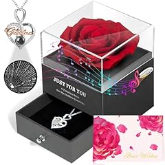 Grandma ‘i Love You’ Pendant Necklace (Sterling Silver) (Red)