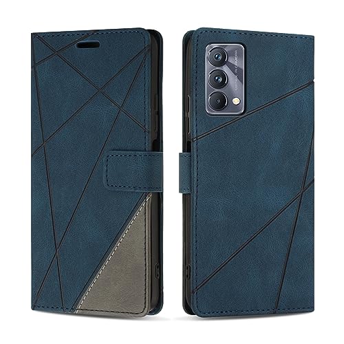 SONWO Funda para Realme GT Master Flip Folio Libro Cartera Carcasa para Realme GT Master E Cáscara de TPU, con Ranura para Tarjeta, Azul