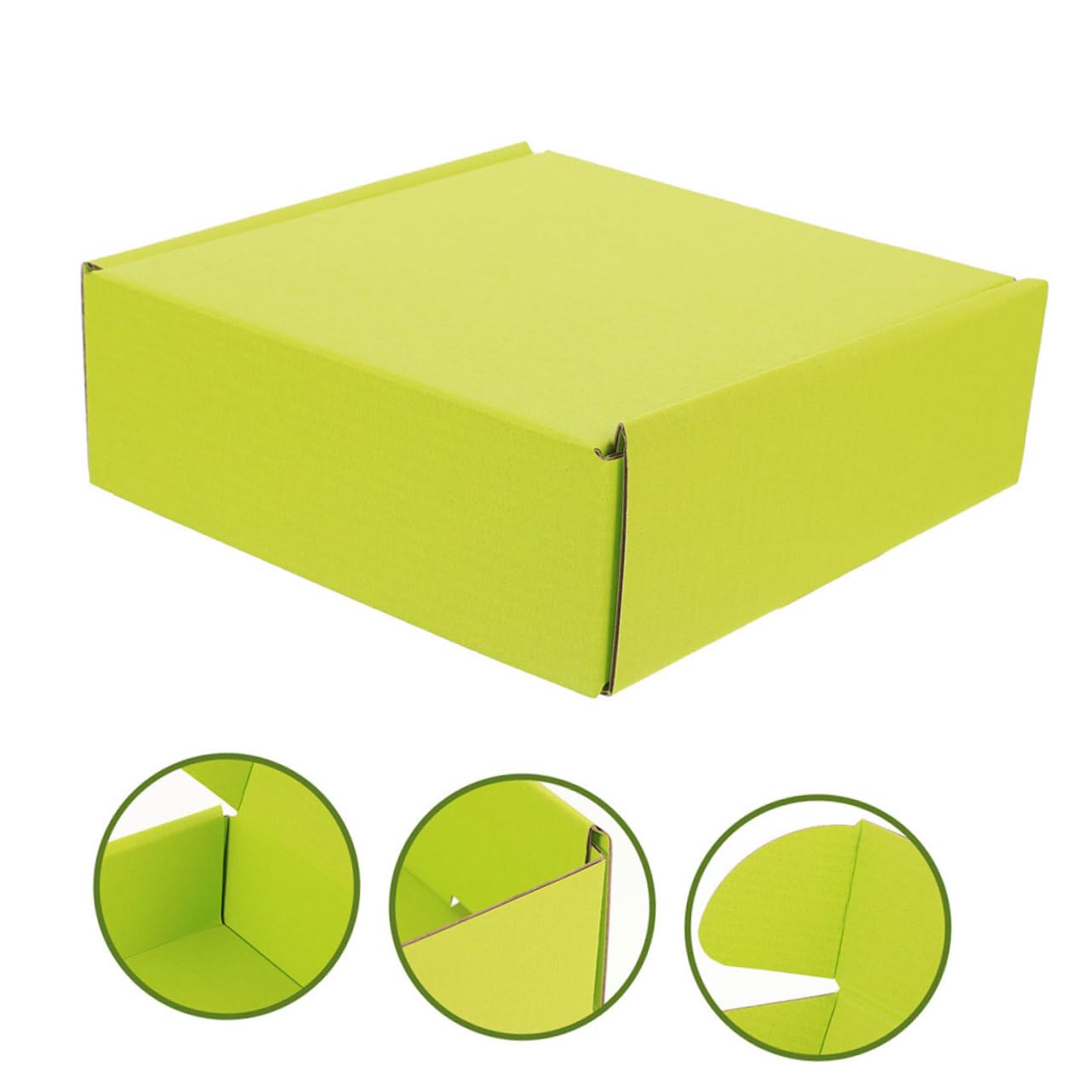 Angoily Papierschachtel Dünn aber Hart aus Wellpappe 10 Stück Grüne Stabile Versandkartons ohne Kleber oder Klebeband Zusammenbaubar zum Mailing und Aufbewahrung