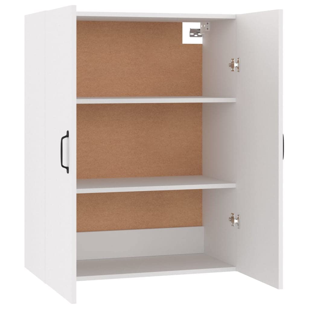 vidaXL Armario Colgante Almacenamiento Auxiliar Mueble Salón Pared Vitrina Flotante Decorativo para Casa de Madera Contrachapada Blanco