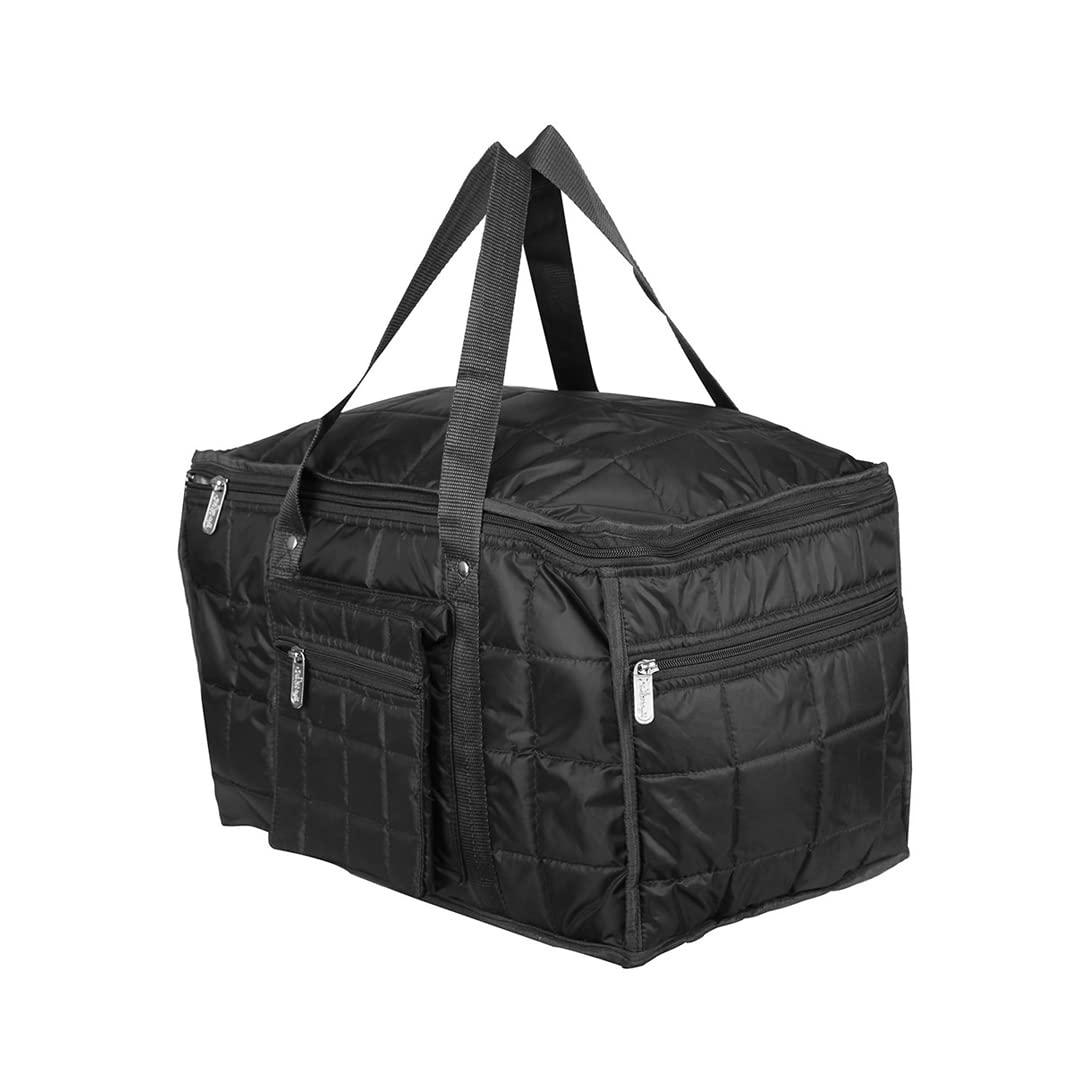SuiDhaga Travelling Bag 17 Inches Black Polyurethane Comfortable Lightweight Travel Duffle-image-26