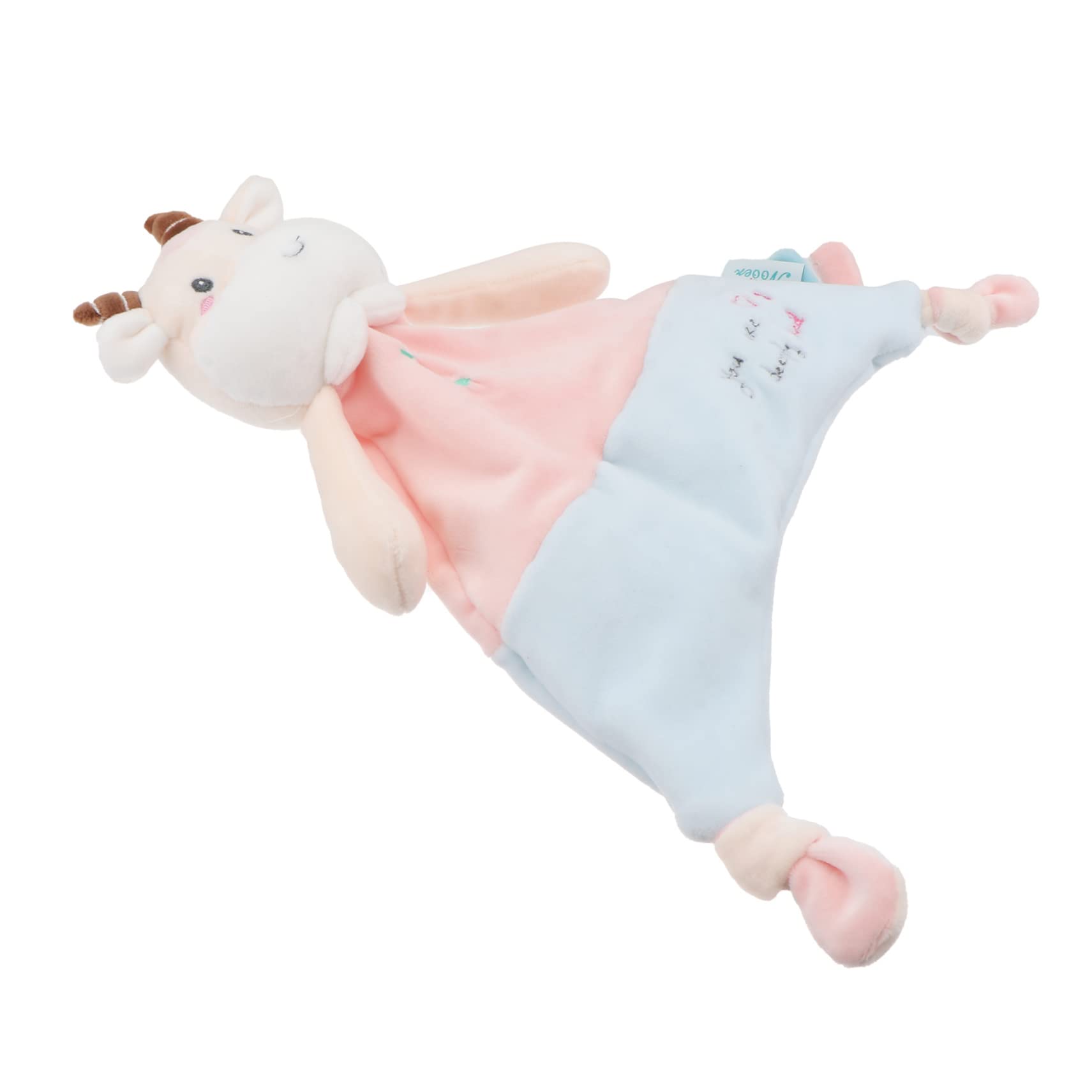 CIMAXIC Comfortable Cattle Saliva Towel Baby Taggies Soft Lovey Pacifier Toy Gentle Touch for Infants