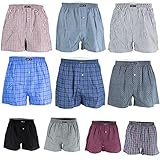 10er Pack sportiv und bequeme Remixx Herren Boxershorts Karo American Boxershorts
