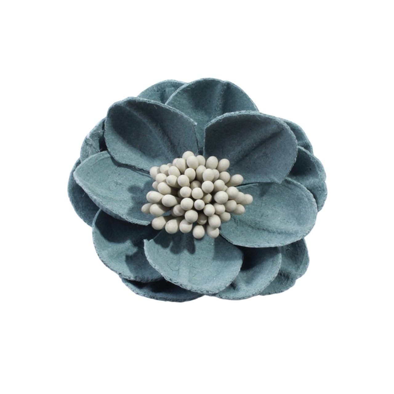 LOVSSU Fabric Flowers 10PCS 5CM Artificial Felt Fabric Flowers With Stamen For Wedding Invitation Chic Fake Flower For Home Dress Decoration(Green)