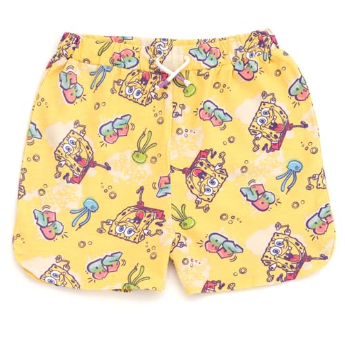 Image of SPONGEBOB SQUAREPANTS Girls T-Shirt and French Terry Shorts Outfit Set Toddler to Big Kid Sizes (2T - 18-20)
