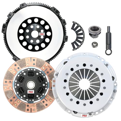 ClutchMaxPRO Performance Stage 3 Clutch Kit & Chromoly Flywheel Compatible with 1999-03 BMW 323i 323Ci 325i 325Ci 325Xi 328i 328Ci 330i 330Xi 525i 528i 530i Z3 E36 E39 E46 E85 E86 (CP03049DFLSF-ST3)