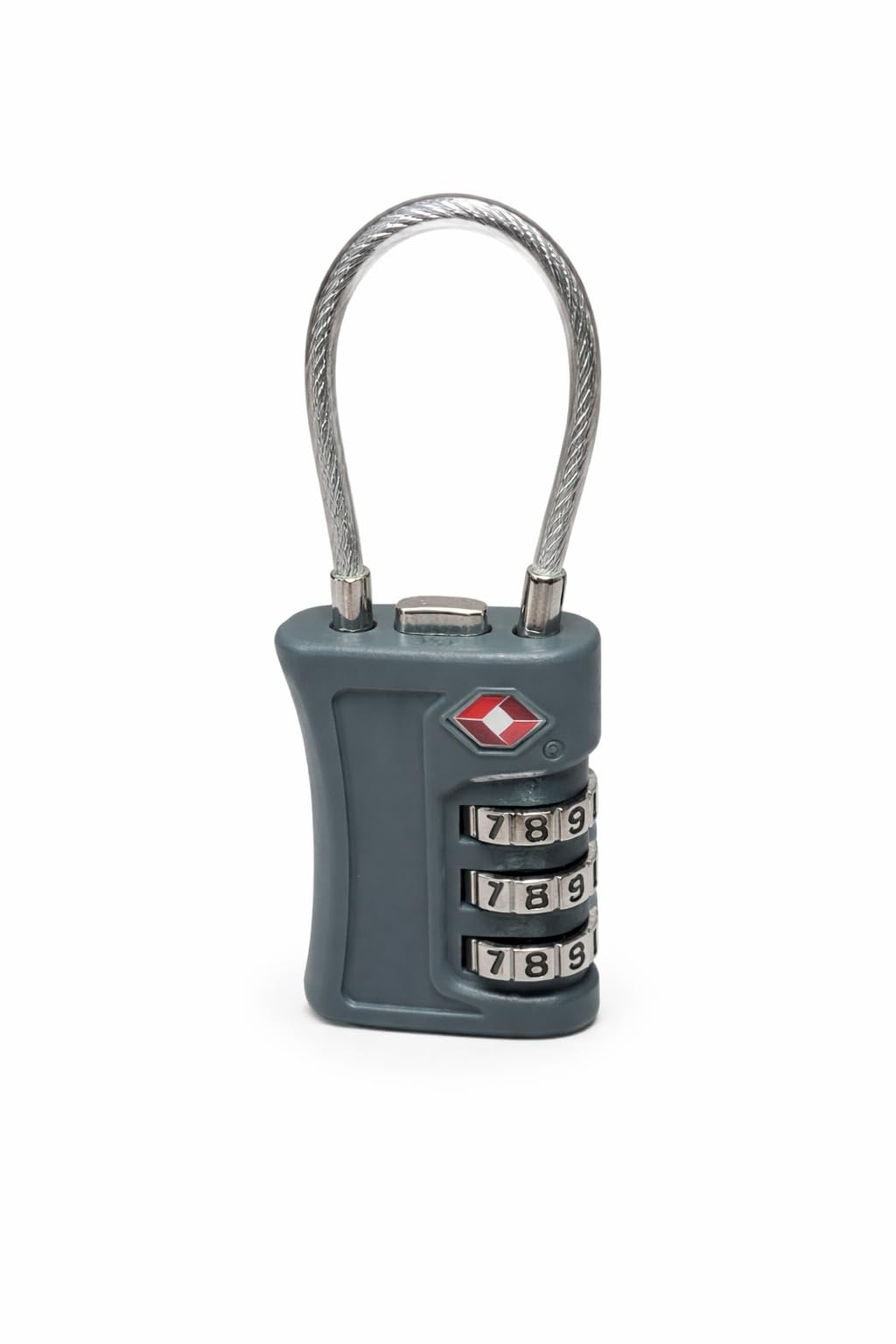 Cadeado Cabo Aço Senha Mala Viagem Aeroporto Mochila Armario Academia Combinação de 3