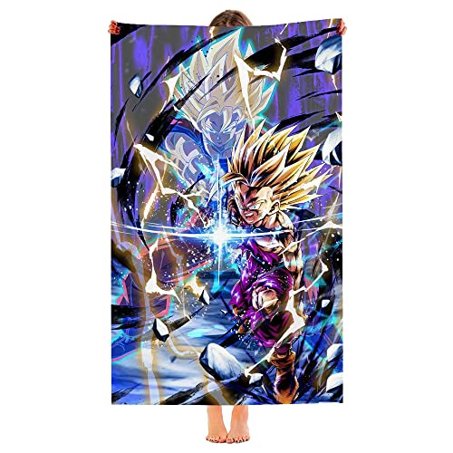 ZKDT Anime Motif Serviette De Plage Serviette De Bain Serviette en Microfibre Serviette De Sauna Serviette De Piscine Serviette Anime Très Absorbante (A4,75x150 cm) Cover