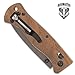 United Cutlery Bushmaster Explorer Pocket Knife - S35v Steel Blade, Zebra Wood Handle Scales, Ball Bearing Pivot Lock - Closed 4 3/8”