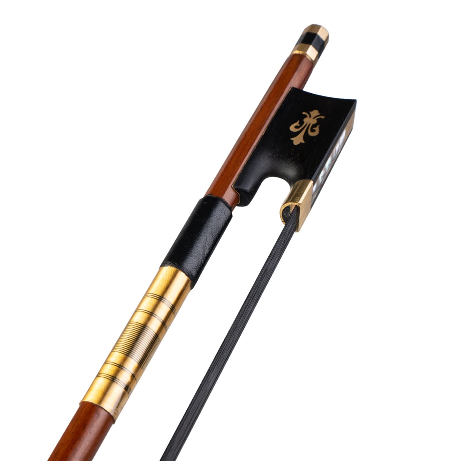 TSTS Geigenbogen Advanced 4/4 Violinbogen Ausgewähltes IPE-Holz Ebenholz Frosch Schwarzer Rosshaarbogen Langlebig