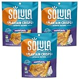 Solula Plantain Crisps Authentic Tostones, Roasted Garlic...