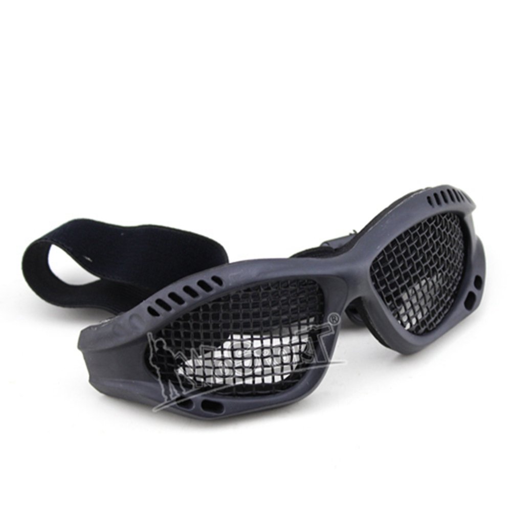 Cool BB Gun Airsoft Safety Glasses Steel Mesh Fog Free