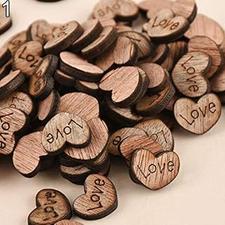 Excellent 100pcs Wood Love Heart Stars Wedding Table Scatter Decoration Crafts Rustic Wooden 1 Comfortable and Environmentally
