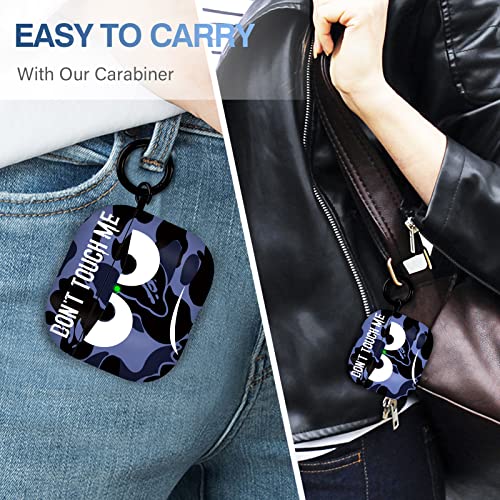 Image of for Airpods 3 Case 2021, Don't Touch Me for Airpods Cover with Keychain Soft Cute Shockproof Cover for Women Men Compatible with for Airpods 3 Charging Case,Blue