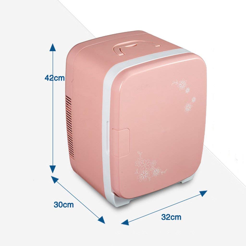 MU Mobilna mini lodówka 15 l Silent Dual-Core mini chłodziarka i podgrzewacz & Mdash; różowa
