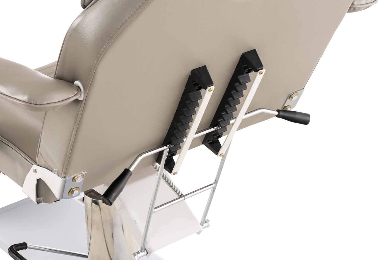 CLP Lettino Idraulico Centri Estetici Split V2 In Similpelle I Lettino Professionale Regolabile Con Braccioli Rimovibili, Carico Max 400 KG, Colore:grigio