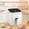 DEIME Air Fryer 2.5 L, Small Airfryer Digital Space Saving Compact, Bake, Reheat, Roasts for Quick Easy Meals, Mini Compact & Quiet, Nonstick & Dishwasher Safe Basket(White)