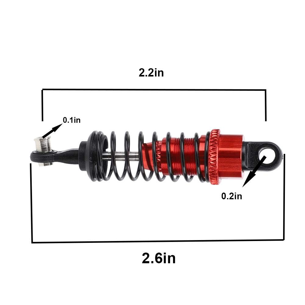 Tbest RC Stoßdämpfer 2-teilig – Aluminiumlegierung, Für WLtoys A959, A969, A979, K929 1:18 RC Autos
