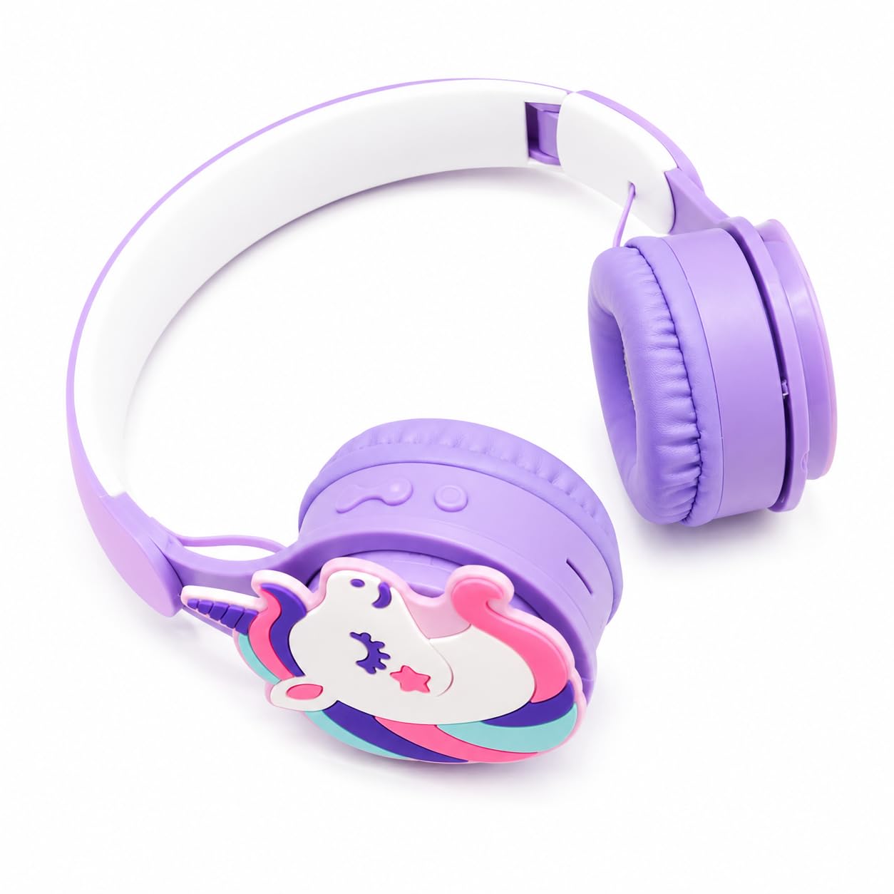 ADC Enterprises Unicorn Kids Wired Headphones with Mic | Foldable Over-Ear Headset for Girls | Cute Unicorn Design | Comfortable & Lightweight (Purple)-picture-20
